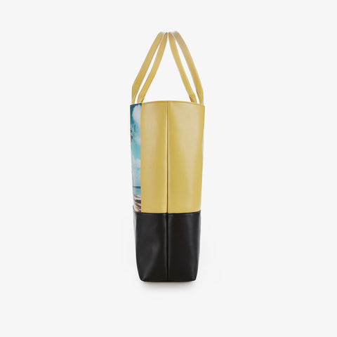 Shopping Bag -  Print Yellow 959NINEFIVENINE