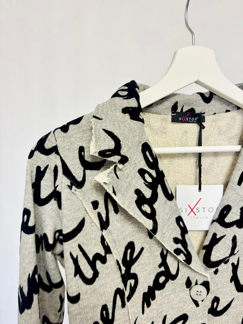 Blazer con stampa lettering SixStop