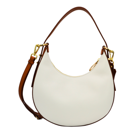 Lorenza - Bianco/Cuoio - Claudia Firenze