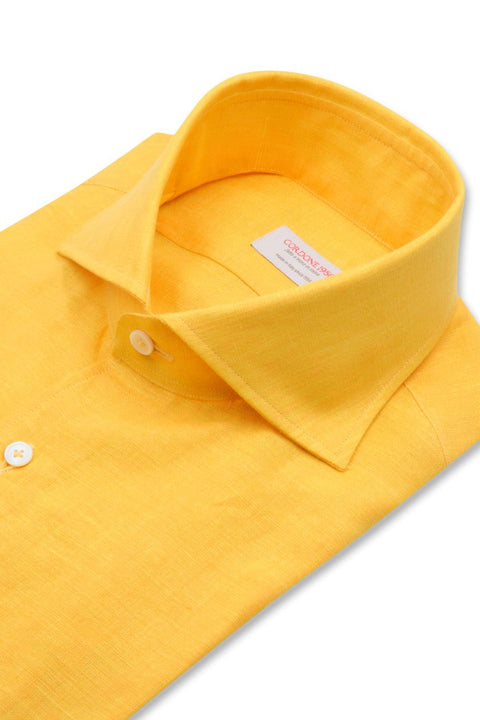 Yellow Linen Shirt Cordone 1956
