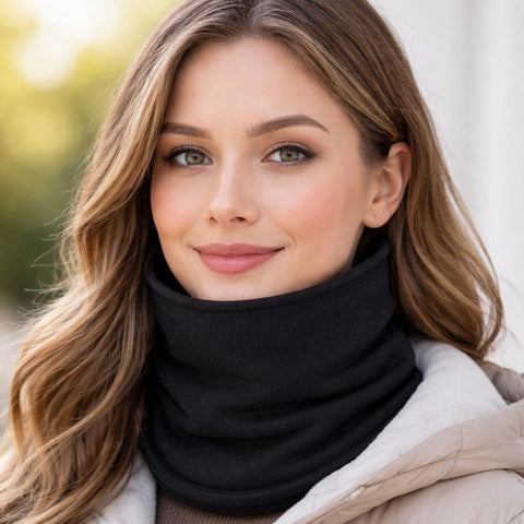 Women's Pure Cashmere Plain Knit Neck Warmer in High Quality Plain Knit - Due Toscani