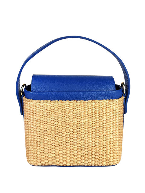 Borsa in rafia e pelle Florence Leather