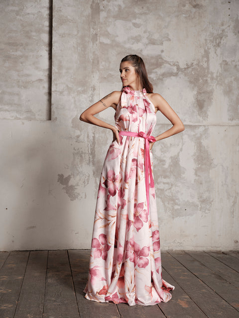 Dress - Satin Pink Roberta Longo