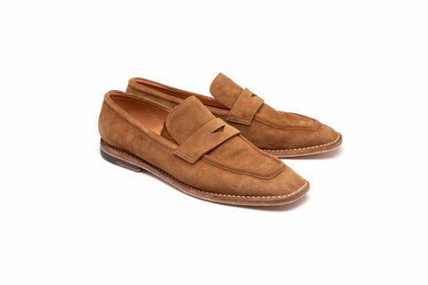 Suede square-toe loafers - art. 51401