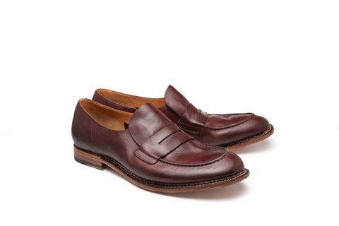 Calfskin leather loafers with round toe - art. 51475