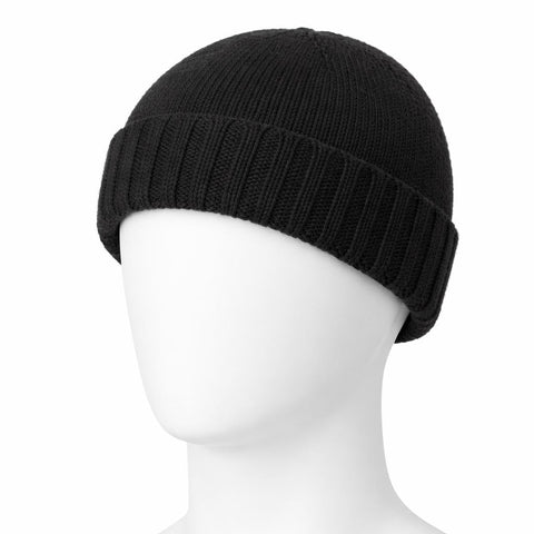 Smooth unisex beanie with ribbed cuff, 100% cashmere - Due Toscani