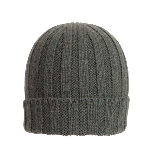 Unisex Pure Cashmere Ribbed Hat - Due Toscani