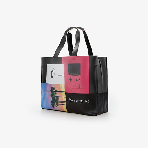 Shopping Bag - East West Print Black 959NINEFIVENINE