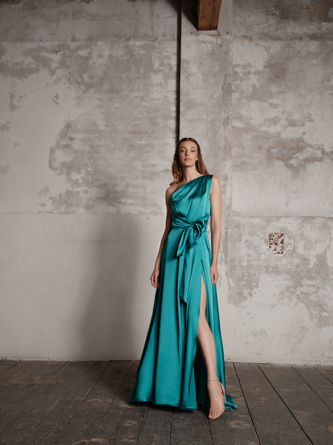 Dress - One-Shoulder Green Roberta Longo
