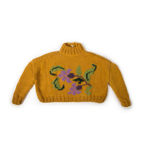 Sweater - Art. Fijord Flowers Top Crop Madamadorè