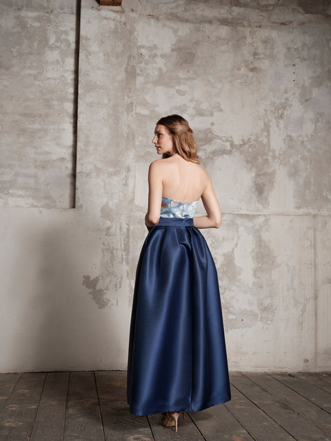 Skirt - Mikado Blue Roberta Longo
