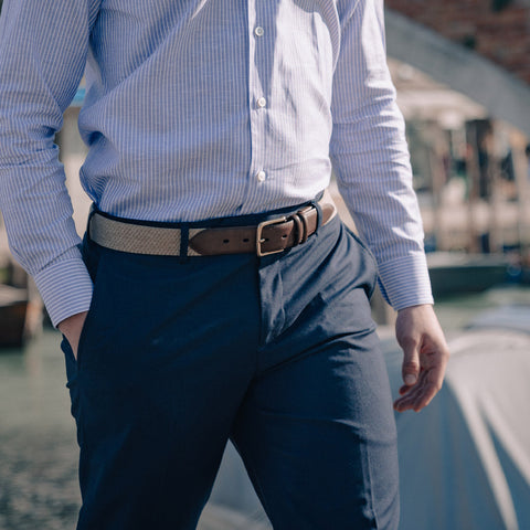 Belt - Simple beige Armeria Meschieri