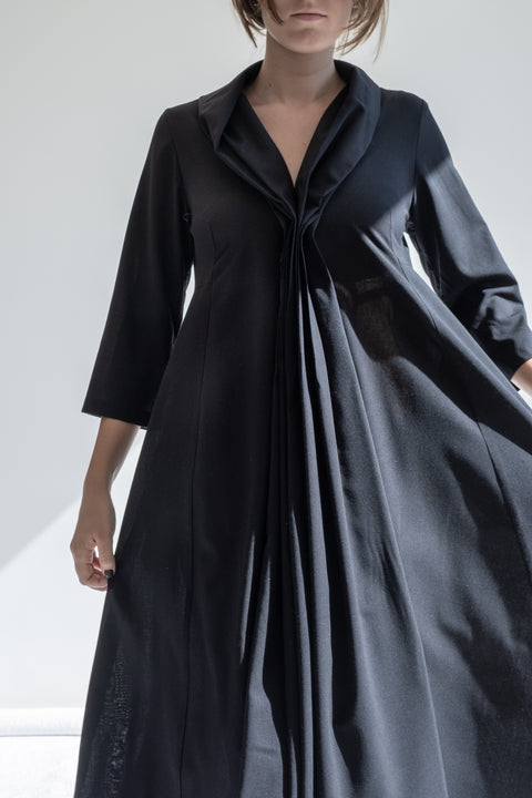 Dress - Accordo in wool gauze fabric Nei Miei Panni