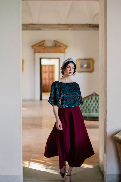 Skirt - Midi Tinta Unita Melania Fumiko
