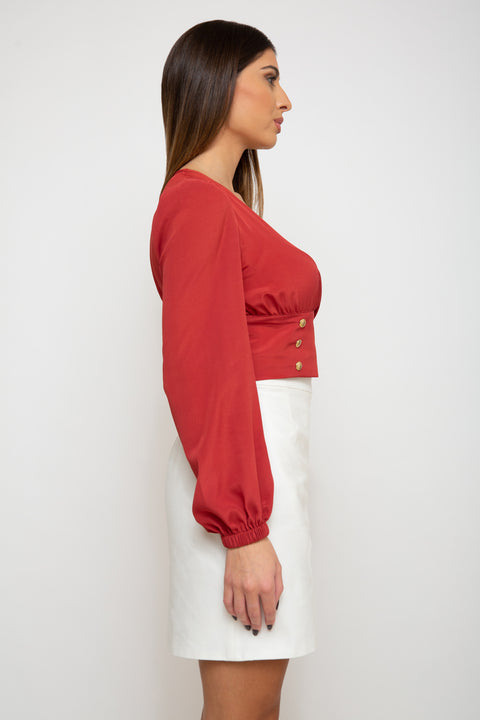 Skirt - Fleece Cotton Corallo Sartoria