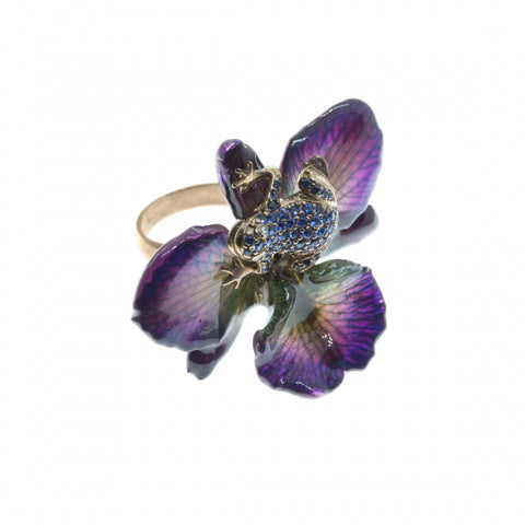 Ring - Art. Flower and frog Fancs-V