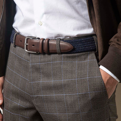 Belt - Wool & Leather blue Armeria Meschieri