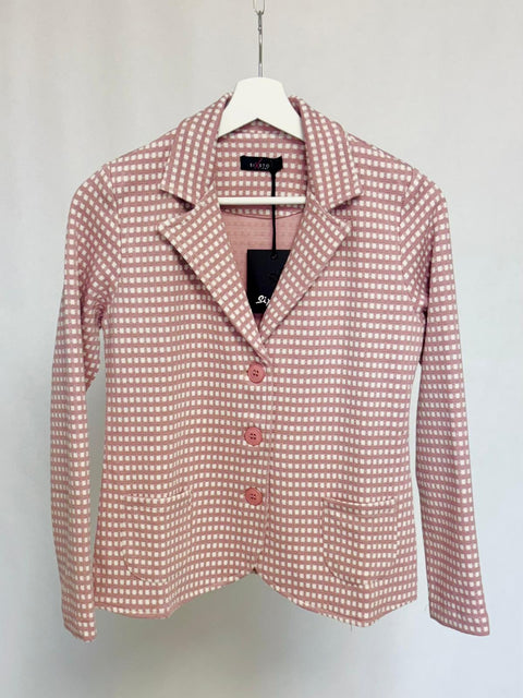 Blazer a quadretti in tessuto elasticizzato SixStop