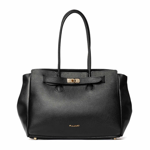 Shoulder Tote in Pebbled (Dollaro) Leather