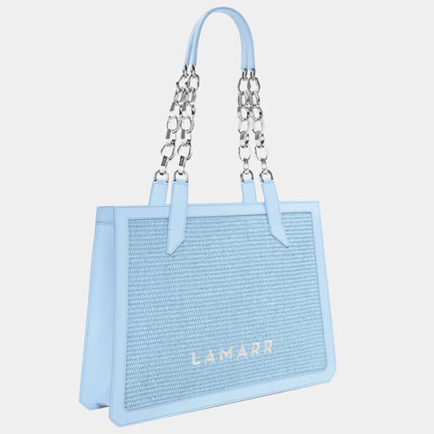 Bag - Beatrix light blue with chain Lamarr