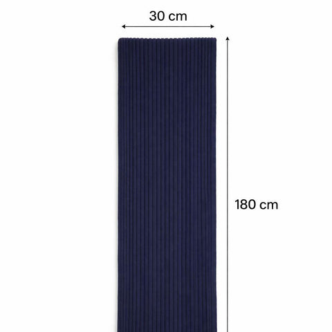 Super Soft Unisex Ribbed Scarf in Pure Cashmere 30x180 cm - Due Toscani