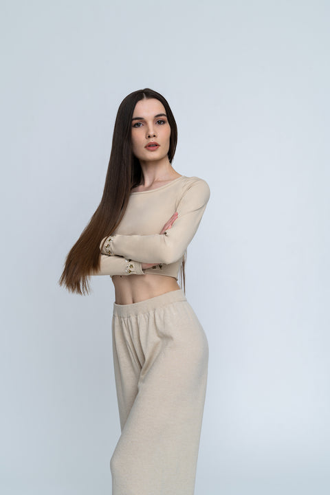Trousers - Pantapalazzo Knitwear Edelvissa