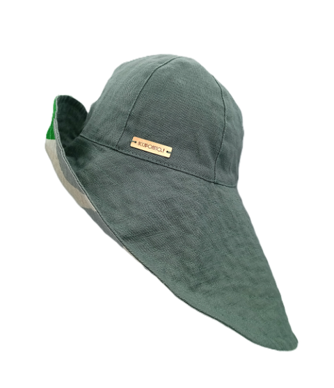 Nuala Linen Hat – Sage