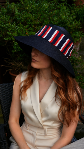 Sophie Hat – Blue and Red