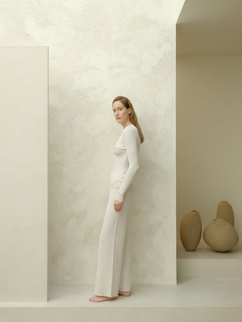 Extra Fine Merino Wide-Leg Trousers - Lèmme