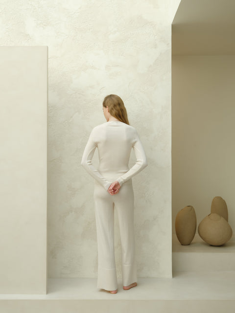 Extra Fine Merino Wide-Leg Trousers - Lèmme