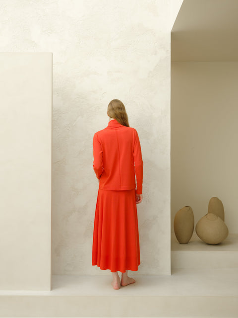 Extra Fine Merino Wool A-Line Skirt (3D-Knit) - Lèmme
