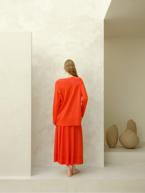 Extra Fine Merino V Neck Maxi Sweater - Lèmme