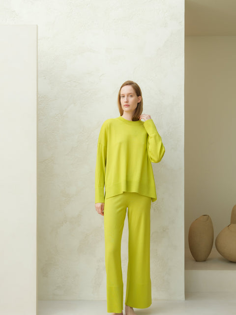 Extra Fine Merino Wool Oversized Crewneck Sweater - Lèmme