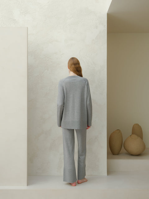 Extra Fine Merino V Neck Maxi Sweater - Lèmme