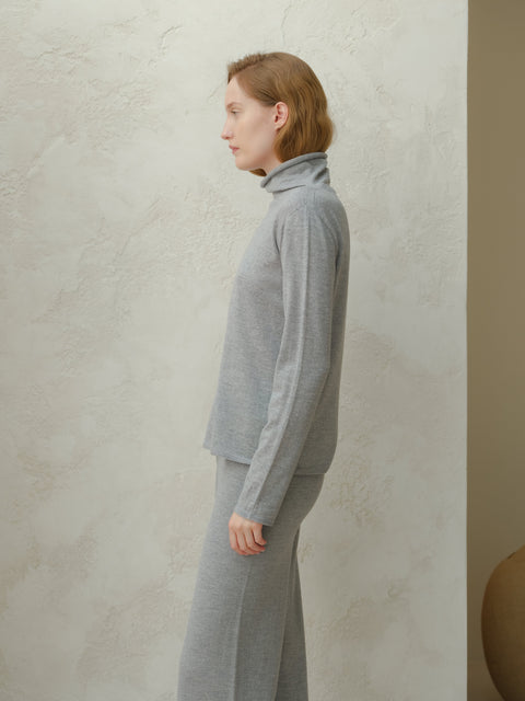 Extra Fine Merino Wool Relaxed Turtleneck (3D-Knit) - Lèmme
