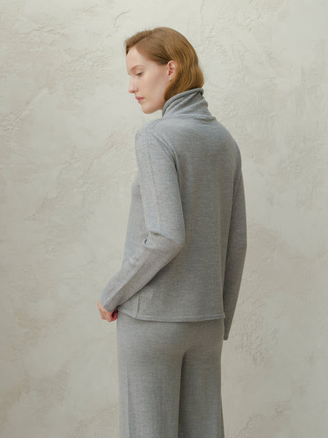 Extra Fine Merino Wool Relaxed Turtleneck (3D-Knit) - Lèmme