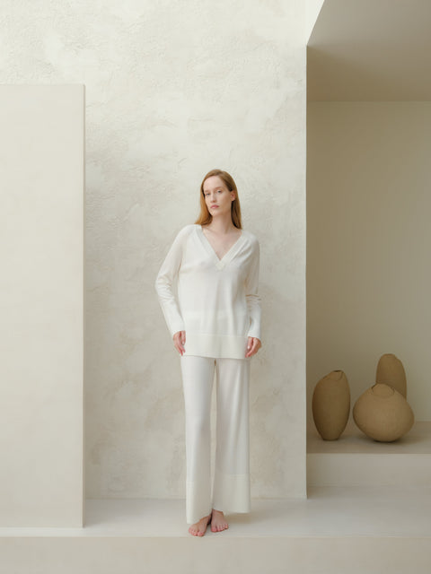Extra Fine Merino Wide-Leg Trousers - Lèmme