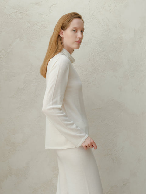 Extra Fine Merino Wool Relaxed Turtleneck (3D-Knit) - Lèmme