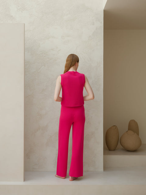 Cashmere Mix Sleeveless V-neck Top - Lèmme