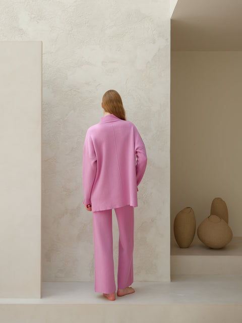Cashmere Mix Solid Maxi Turtleneck Sweater - Lèmme