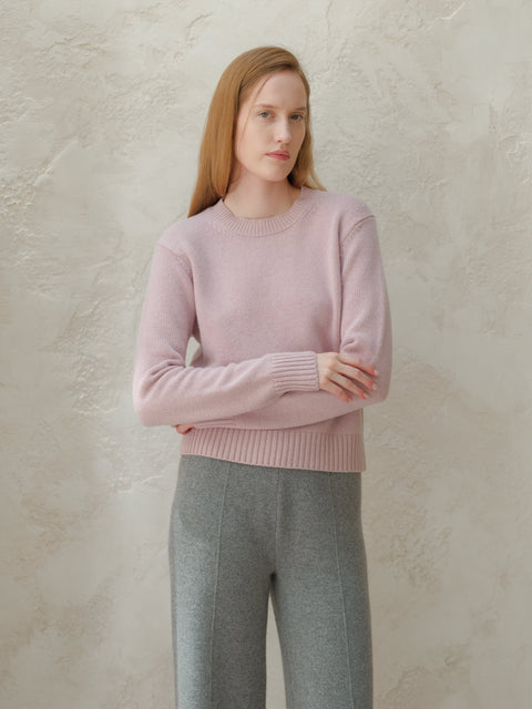 Cashmere Mix Crewneck Sweater - Lèmme