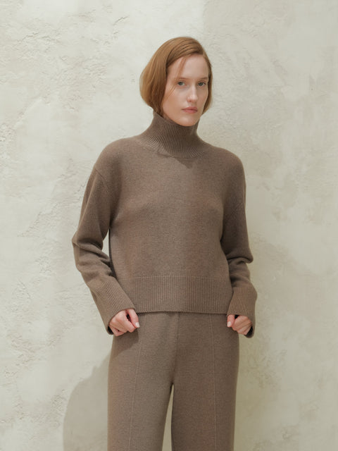 Cashmere Mix Turtleneck Sweater - Lèmme