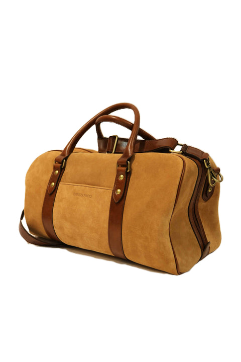 Small Suede & Tuscan Leather Weekender Bag