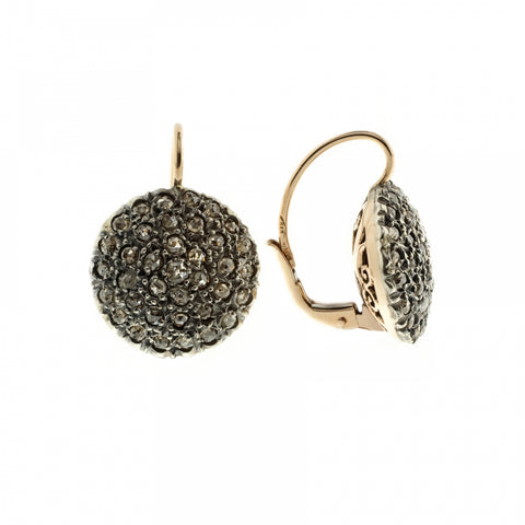 Earrings - Rou nd Silver Earrings Fancs-V