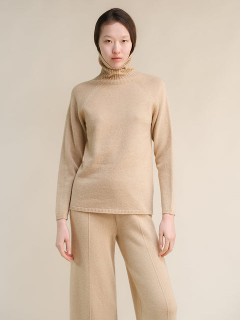 Cashmere Mix Turtleneck Sweater (3D-Knit) - Lèmme