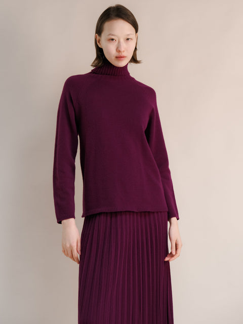 Cashmere Mix Turtleneck Sweater (3D-Knit) - Lèmme
