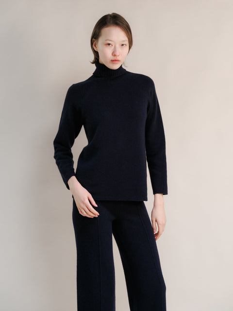 Cashmere Mix Turtleneck Sweater (3D-Knit) - Lèmme