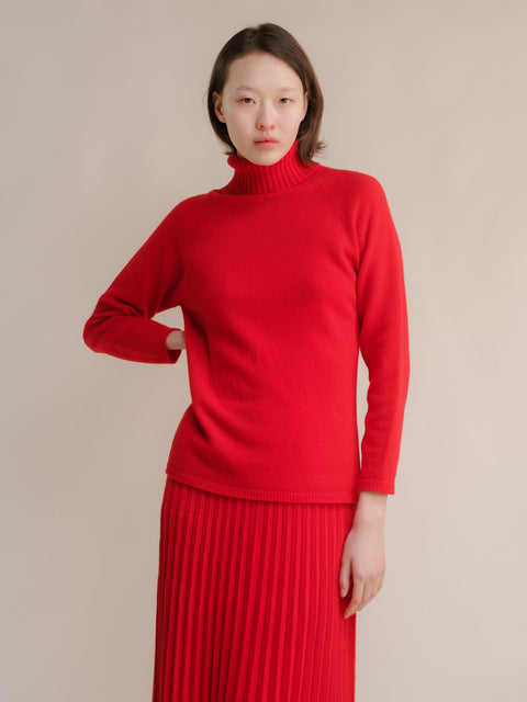 Cashmere Mix Turtleneck Sweater (3D-Knit) - Lèmme