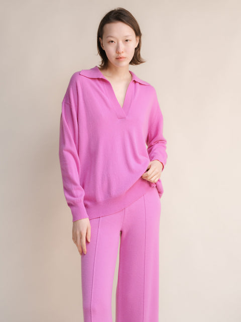 Cashmere Mix Polo Knit - Lèmme