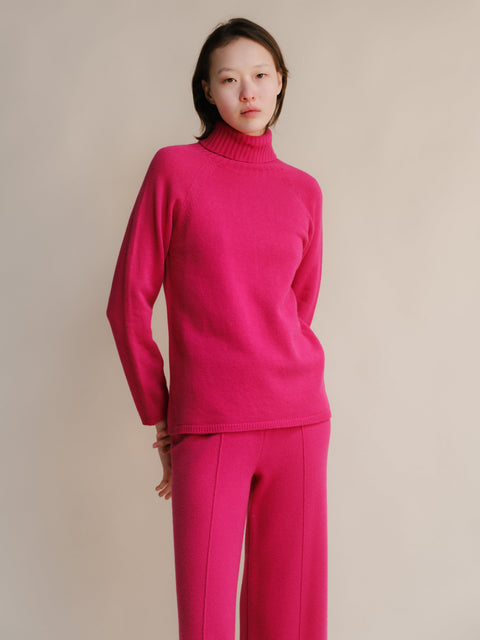 Cashmere Mix Turtleneck Sweater (3D-Knit) - Lèmme